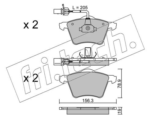 Brake Pad Set, disc brake (Front axle)  Art. 5661