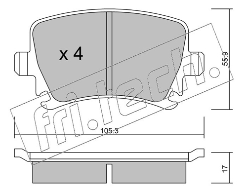 Brake Pad Set, disc brake (Rear axle)  Art. 5690