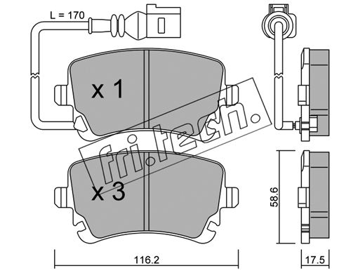 Brake Pad Set, disc brake (Rear axle)  Art. 5700