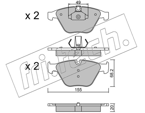 Brake Pad Set, disc brake (Front axle)  Art. 5749