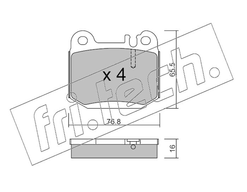 Brake Pad Set, disc brake (Rear axle)  Art. 5800