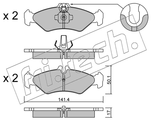 Brake Pad Set, disc brake (Rear axle)  Art. 5870