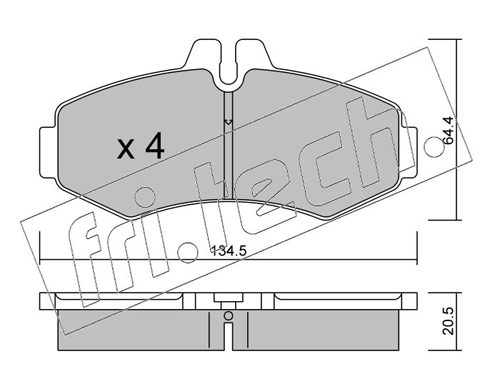 Brake Pad Set, disc brake (Front axle)  Art. 5890