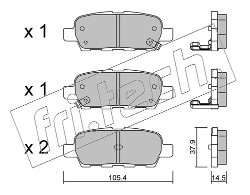 Brake Pad Set, disc brake (Rear axle)  Art. 6280