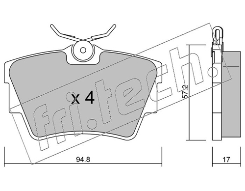 Brake Pad Set, disc brake (Rear axle)  Art. 6510