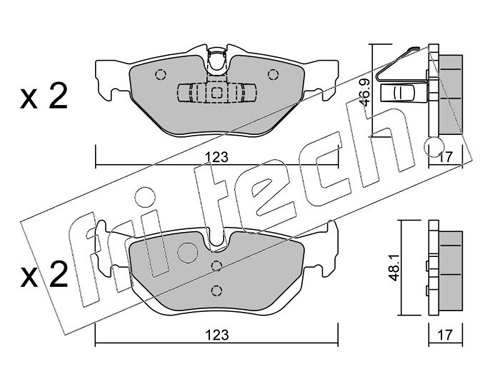 Brake Pad Set, disc brake (Rear axle)  Art. 6580