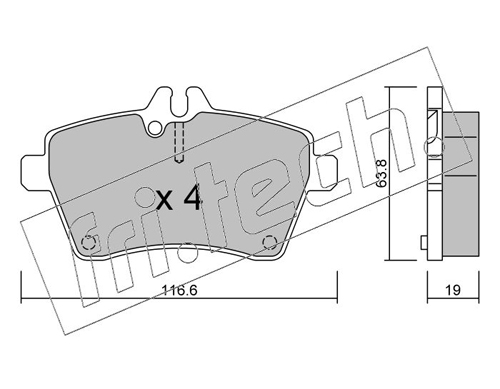 Brake Pad Set, disc brake (Front axle)  Art. 6620