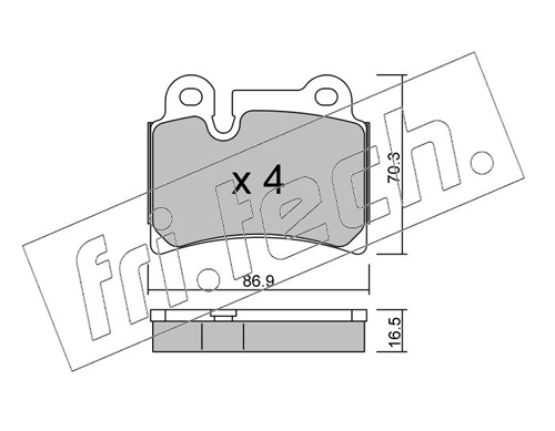 Brake Pad Set, disc brake (Rear axle)  Art. 6760