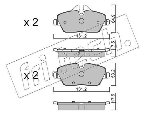 Brake Pad Set, disc brake (Front axle)  Art. 6800