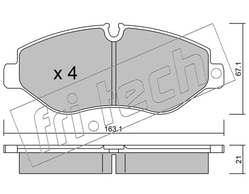 Brake Pad Set, disc brake (Front axle)  Art. 6870