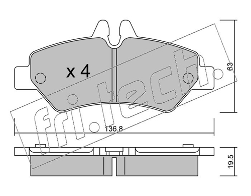 Brake Pad Set, disc brake (Rear axle)  Art. 6880