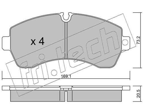 Brake Pad Set, disc brake (Front axle)  Art. 6890