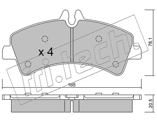 Brake Pad Set, disc brake (Rear axle)  Art. 6900