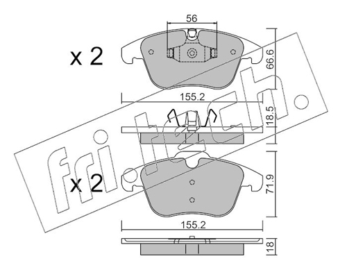 Brake Pad Set, disc brake (Front axle)  Art. 6915