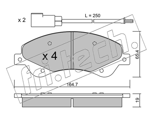 Brake Pad Set, disc brake (Front axle)  Art. 6950