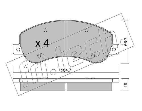 Brake Pad Set, disc brake (Front axle)  Art. 6961