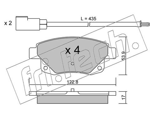 Brake Pad Set, disc brake (Rear axle)  Art. 6970