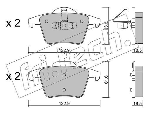 Brake Pad Set, disc brake (Rear axle)  Art. 7040