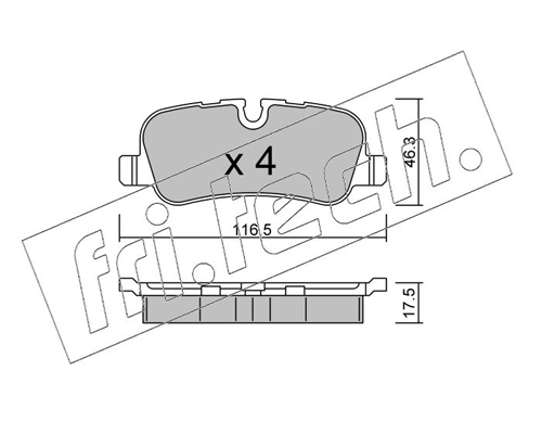 Brake Pad Set, disc brake (Rear axle)  Art. 7100