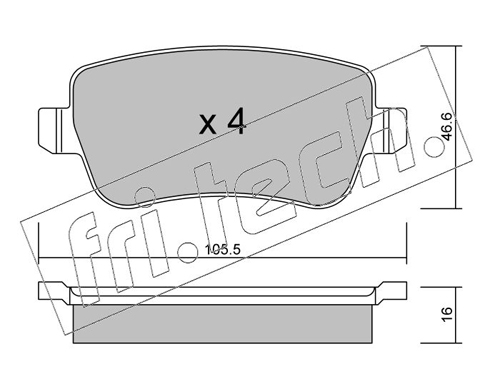 Brake Pad Set, disc brake (Rear axle)  Art. 7220