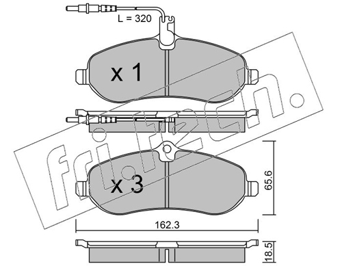 Brake Pad Set, disc brake (Front axle)  Art. 7230