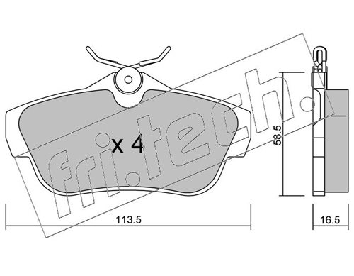 Brake Pad Set, disc brake (Rear axle)  Art. 7280