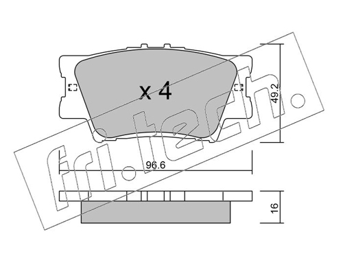 Brake Pad Set, disc brake (Rear axle)  Art. 7650