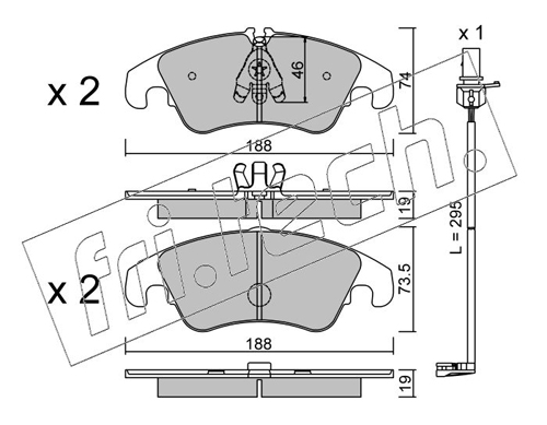 Brake Pad Set, disc brake (Front axle)  Art. 7914W