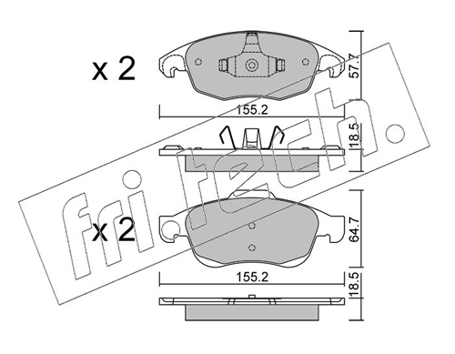 Brake Pad Set, disc brake (Front axle)  Art. 8160