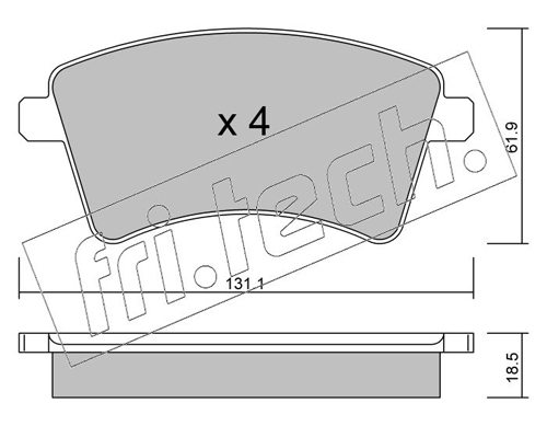 Brake Pad Set, disc brake (Front axle)  Art. 8280