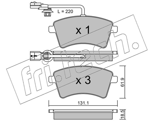 Brake Pad Set, disc brake (Front axle)  Art. 8281