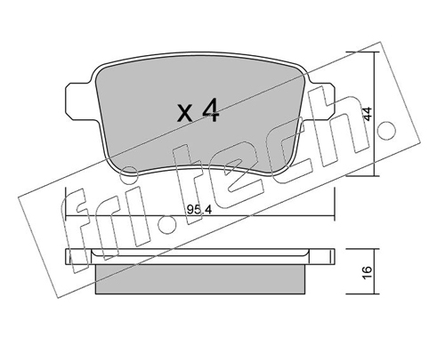 Brake Pad Set, disc brake (Rear axle)  Art. 8300