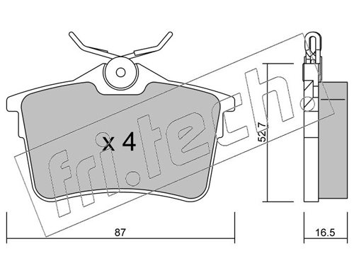 Brake Pad Set, disc brake (Front axle)  Art. 8320