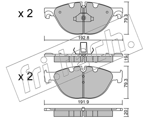 Brake Pad Set, disc brake (Rear axle)  Art. 8470