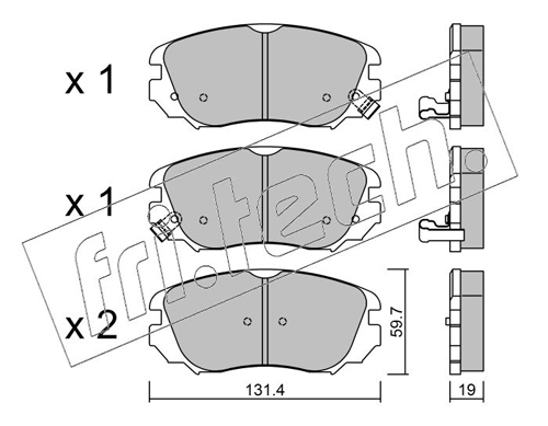 Brake Pad Set, disc brake (Front axle)  Art. 8580