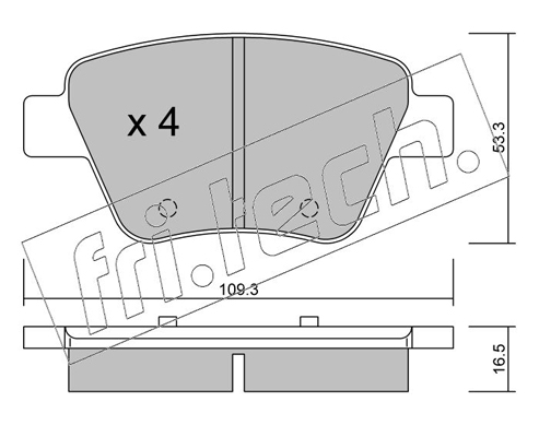 Brake Pad Set, disc brake (Rear axle)  Art. 9060