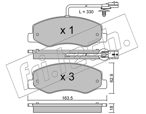 Brake Pad Set, disc brake (Rear axle)  Art. 9170