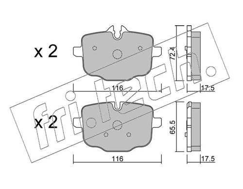 Brake Pad Set, disc brake (Rear axle)  Art. 9390