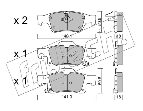 Brake Pad Set, disc brake (Rear axle)  Art. 9430