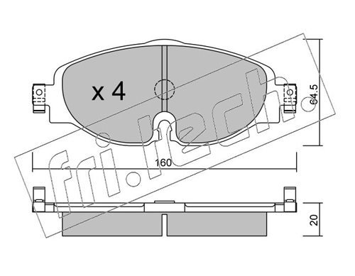 Brake Pad Set, disc brake (160)  Art. 9660