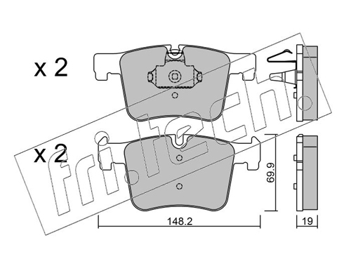 Brake Pad Set, disc brake (Front axle)  Art. 9770