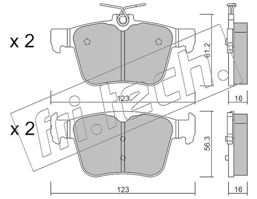 Brake Pad Set, disc brake (Rear axle)  Art. 9970