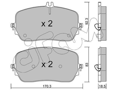 Brake Pad Set, disc brake (Front axle)  Art. 82212720