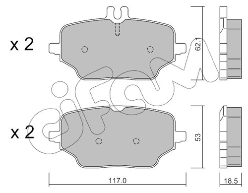 Brake Pad Set, disc brake  Art. 82212730