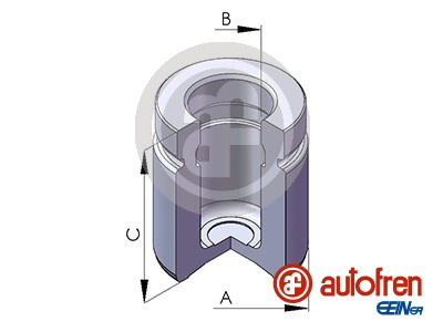 Piston, brake caliper (Rear axle)  Art. D025105