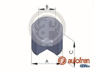 Piston, brake caliper (Front axle)  Art. D025118