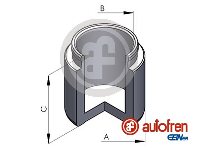 Piston, brake caliper (Front axle)  Art. D025131