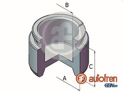 Piston, brake caliper (Rear axle)  Art. D025318