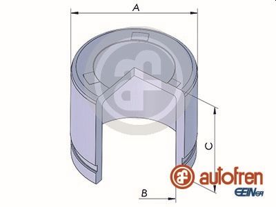 Piston, brake caliper (Front axle)  Art. D025322