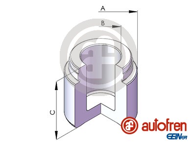 Piston, brake caliper (Front axle)  Art. D025486